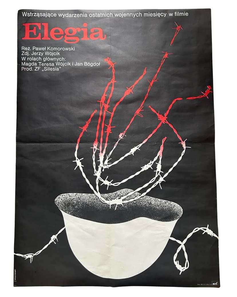 Plakat filmowy Elegia, 92,5x66,5 cm, aut. J. Neugebauer, Polska, lata 70.