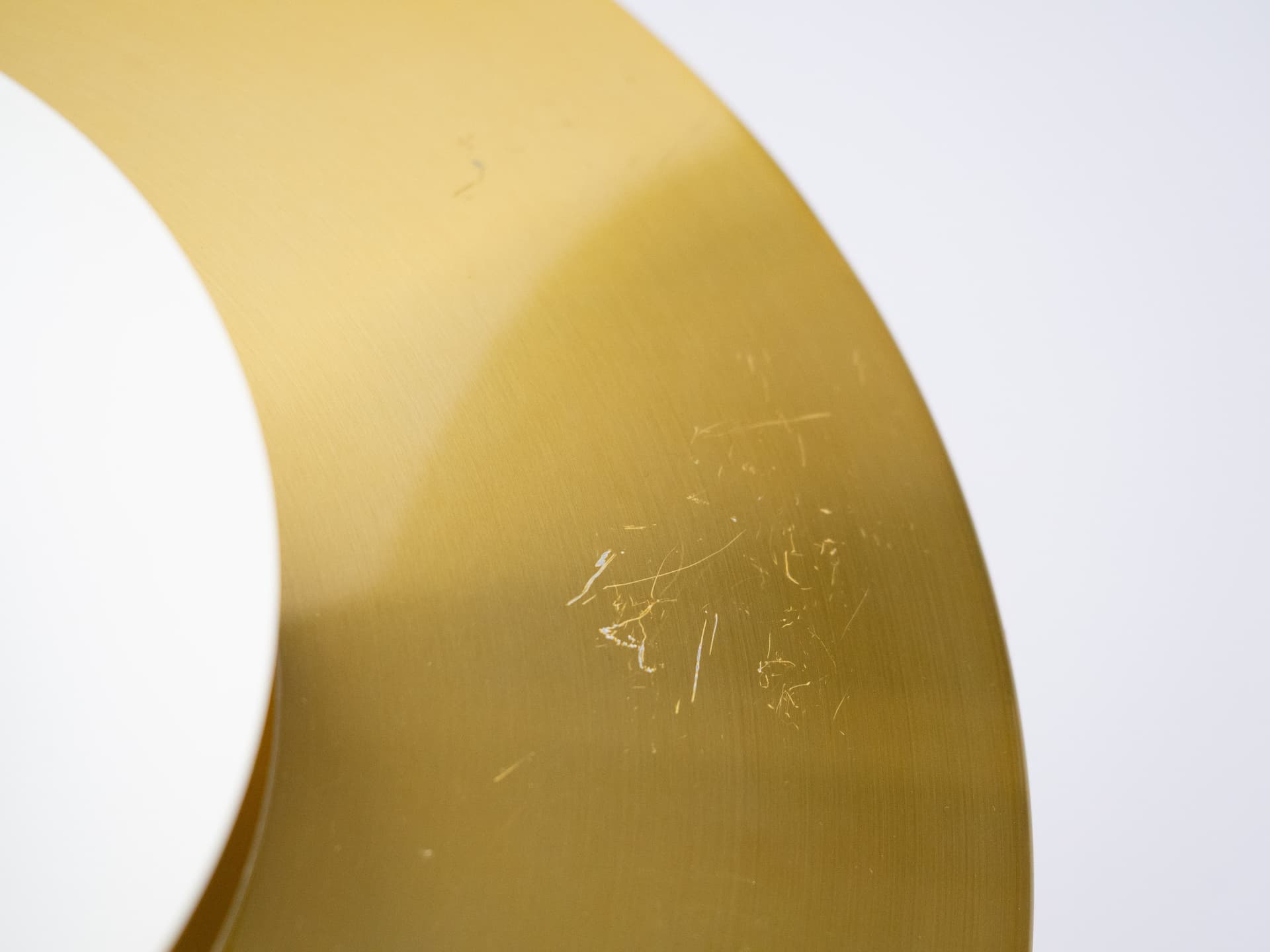 Pendant lamp, gold aluminium, by K. Wiborg, Jeka, Denmark, 1980s. - 302573
