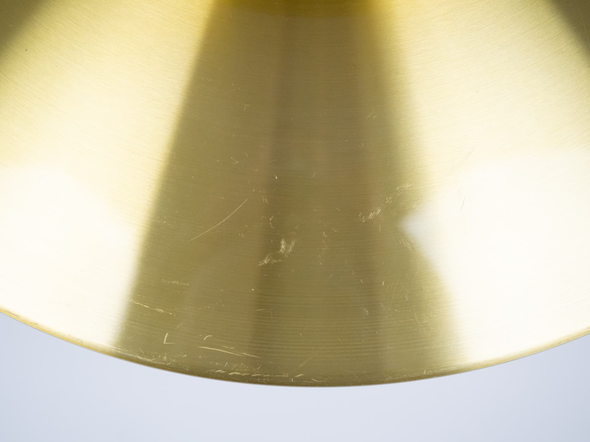 Pendant lamp, gold aluminium, by K. Wiborg, Jeka, Denmark, 1980s. - 302574
