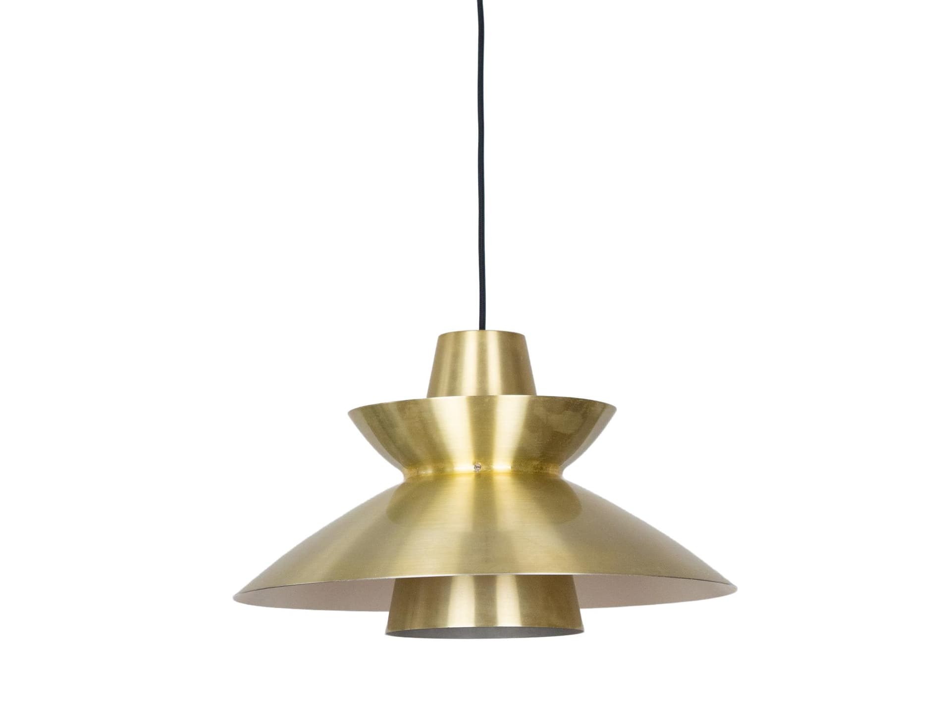 Pendant lamp Navy, gold brass, Nordisk Solar, Denmark, 1940s.