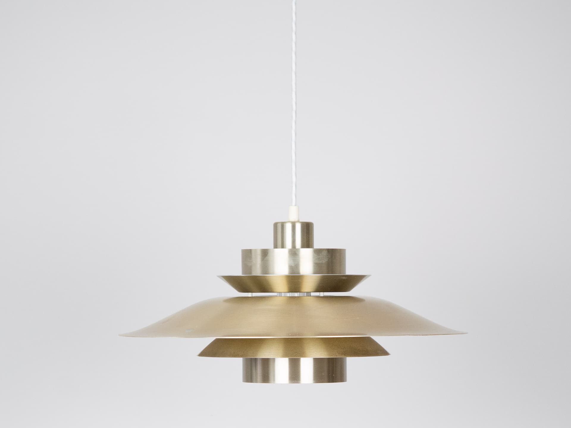 Pendant Lamp Top-lamper, gold metal, Denmark, 1980s. - 302615
