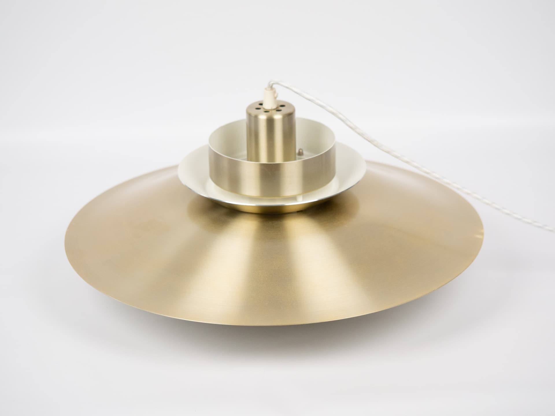 Pendant Lamp Top-lamper, gold metal, Denmark, 1980s. - 302619
