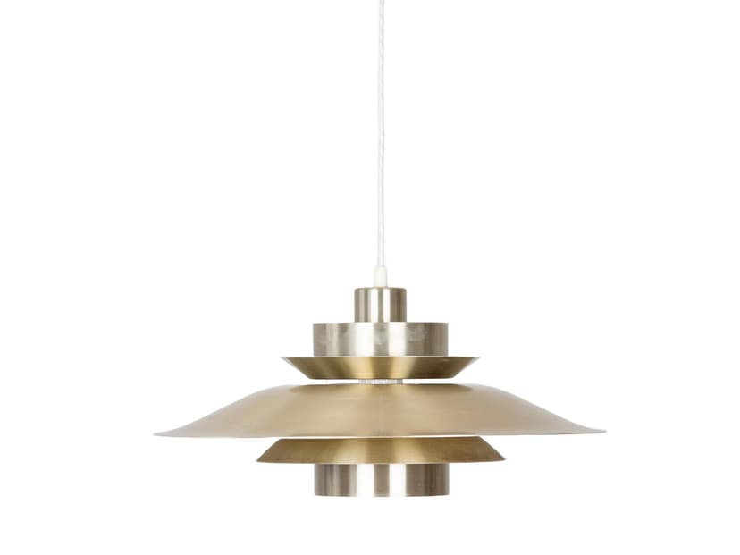 Pendant Lamp Top-lamper, gold metal, Denmark, 1980s.