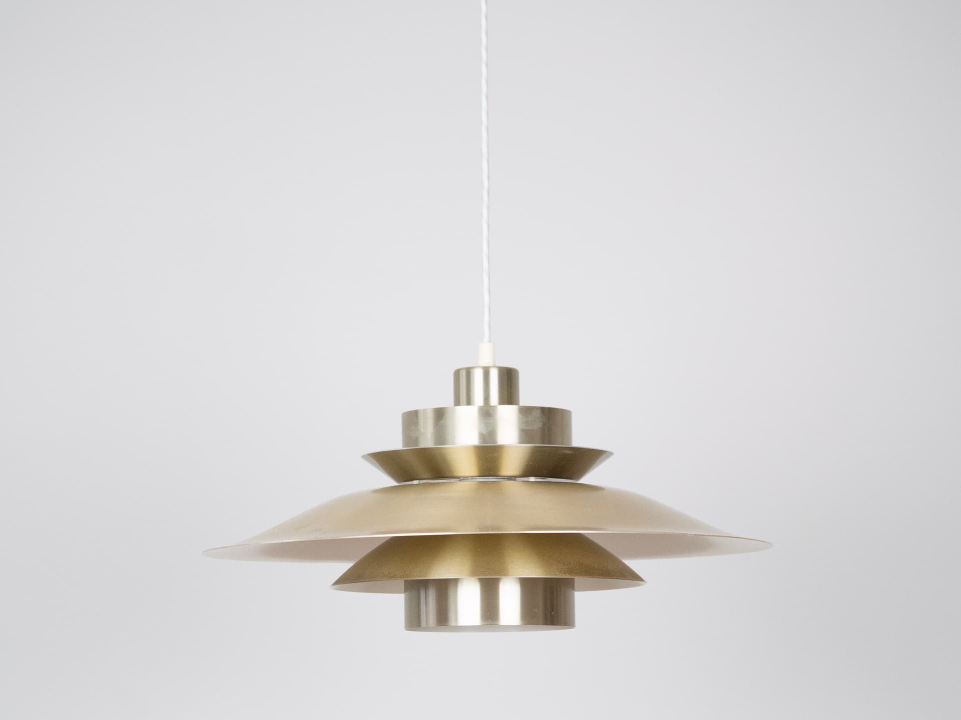 Pendant Lamp Top-lamper, gold metal, Denmark, 1980s. - 302617