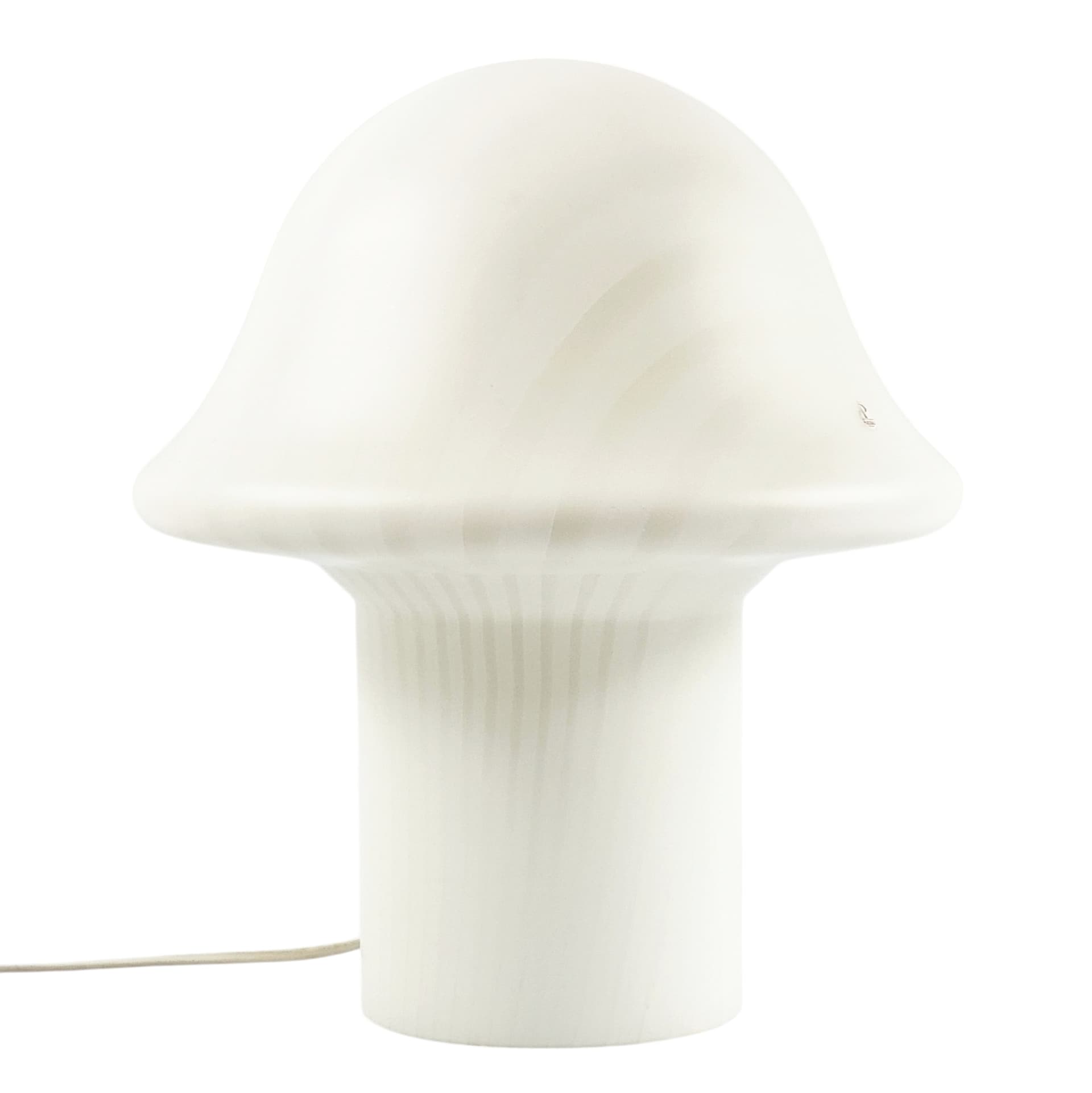 Lampa stołowa Zebra, biały szary, szkło, Peill & Putzler, Niemcy, lata 70. - 302628