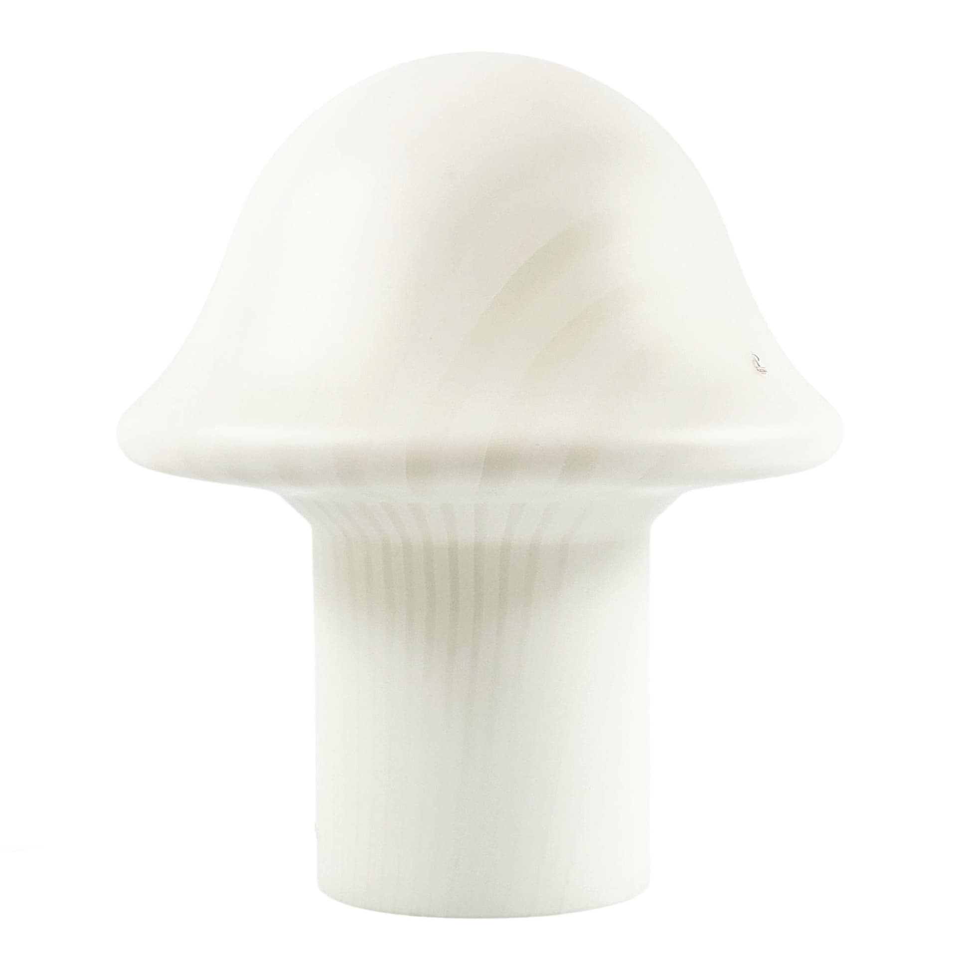 Lampa stołowa Zebra, biały szary, szkło, Peill & Putzler, Niemcy, lata 70.