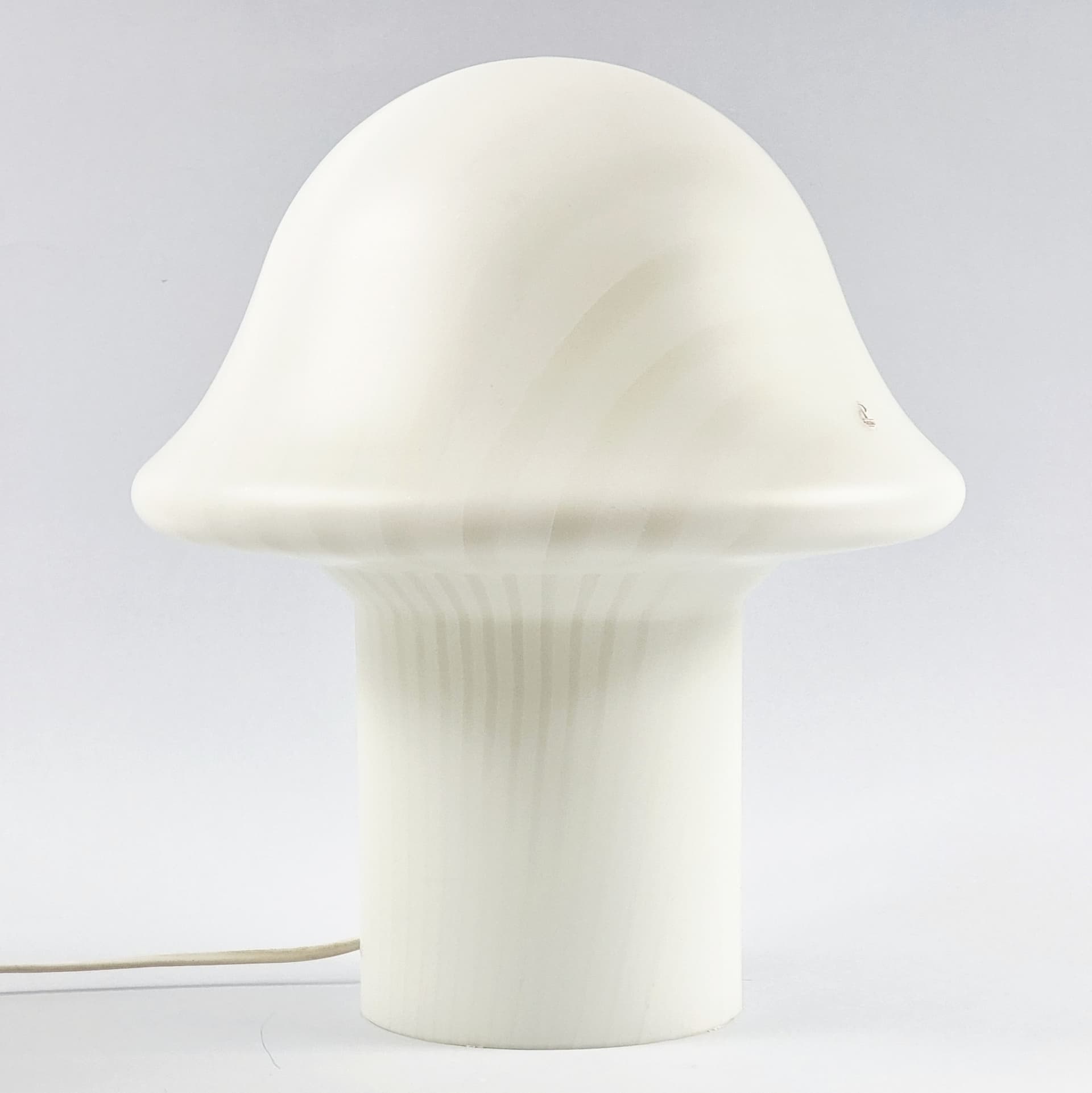 Lampa stołowa Zebra, biały szary, szkło, Peill & Putzler, Niemcy, lata 70. - 302629