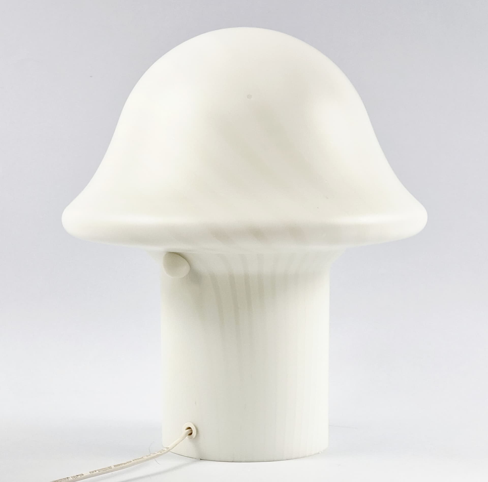 Lampa stołowa Zebra, biały szary, szkło, Peill & Putzler, Niemcy, lata 70. - 302630