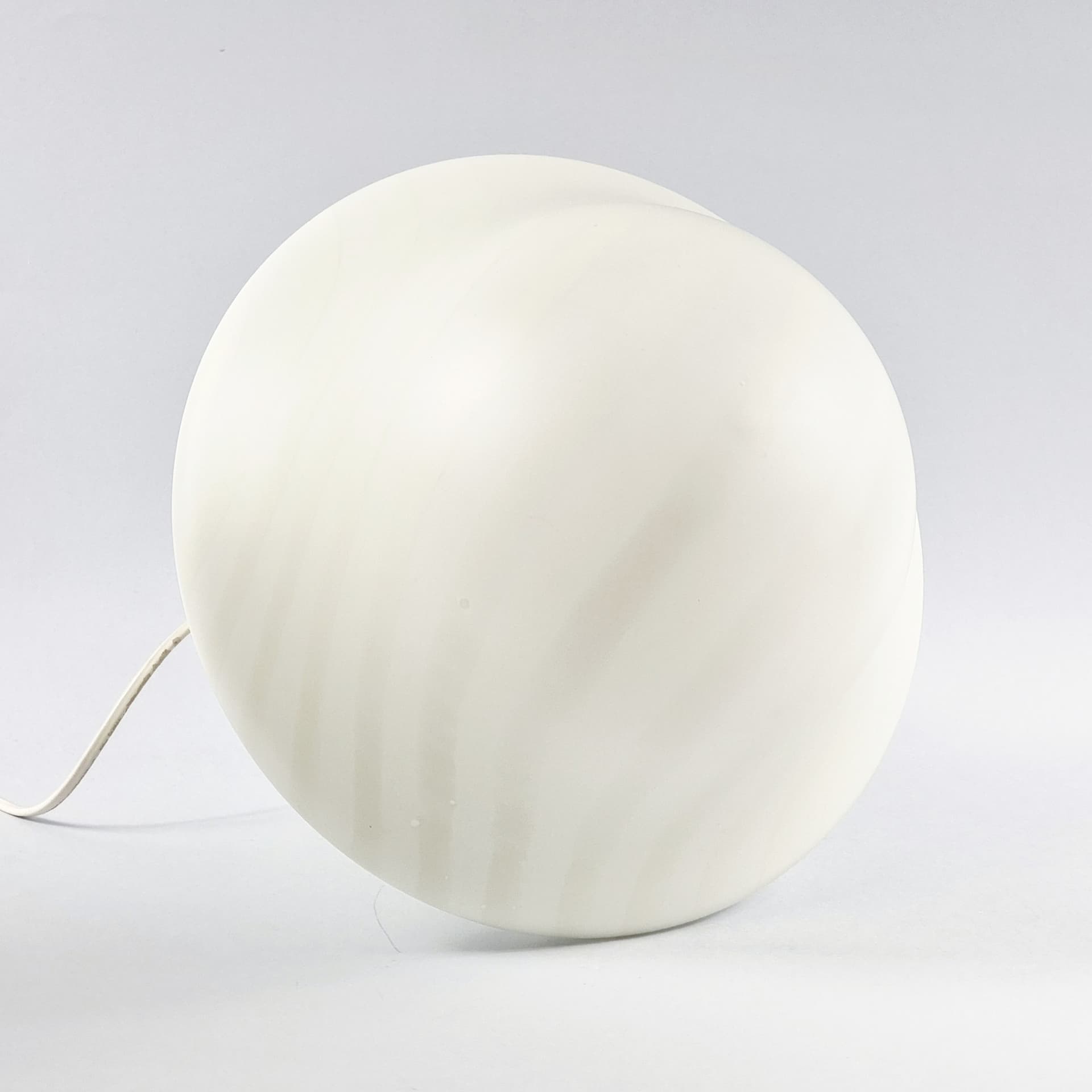 Lampa stołowa Zebra, biały szary, szkło, Peill & Putzler, Niemcy, lata 70. - 302636