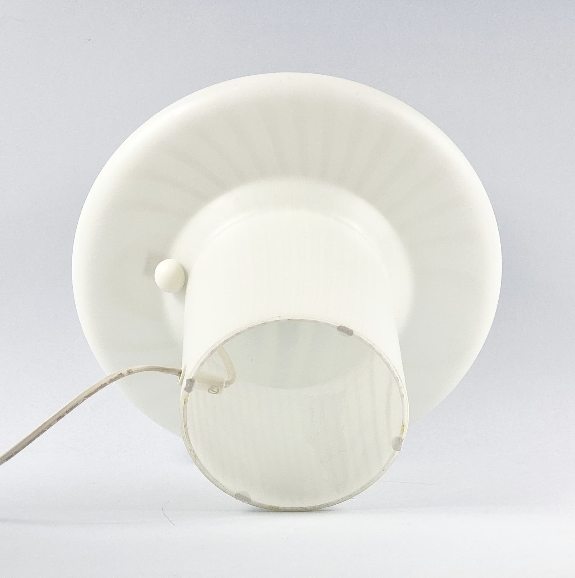 Lampa stołowa Zebra, biały szary, szkło, Peill & Putzler, Niemcy, lata 70. - 302637