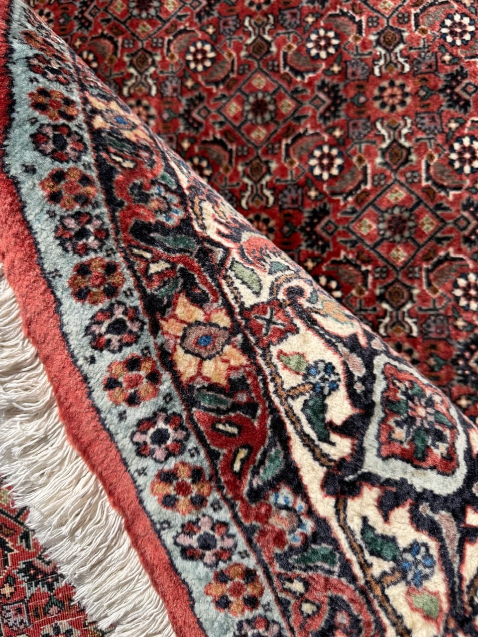 Dywan okrągły Bidjar 270x270 cm, czerwony, wełna kaszmirowa, Iran - 303071