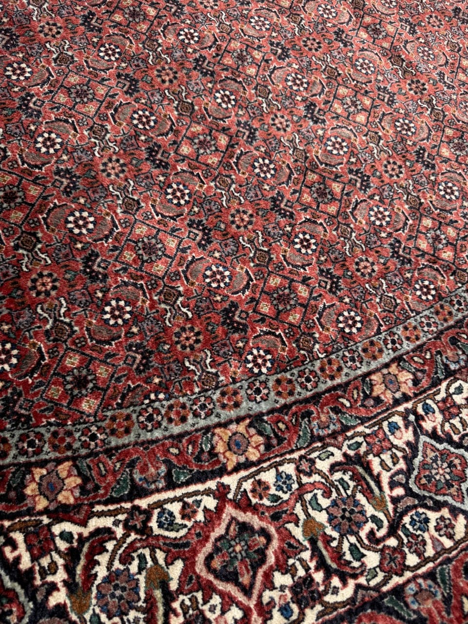 Dywan okrągły Bidjar 270x270 cm, czerwony, wełna kaszmirowa, Iran - 303073