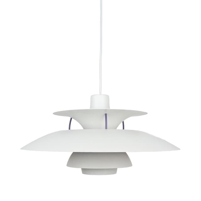 Pendant lamp PH 5, white metal, by P. Henningsen, Louis Poulsen, Denmark, 1980s. - DIMENSION