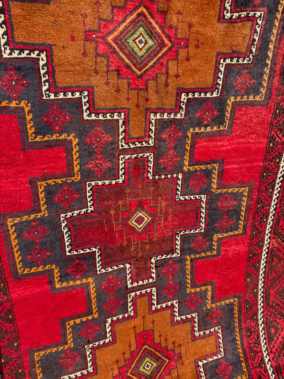 Dywan Hamadan 250x140 cm, czerwony, wełna, Iran - 303100