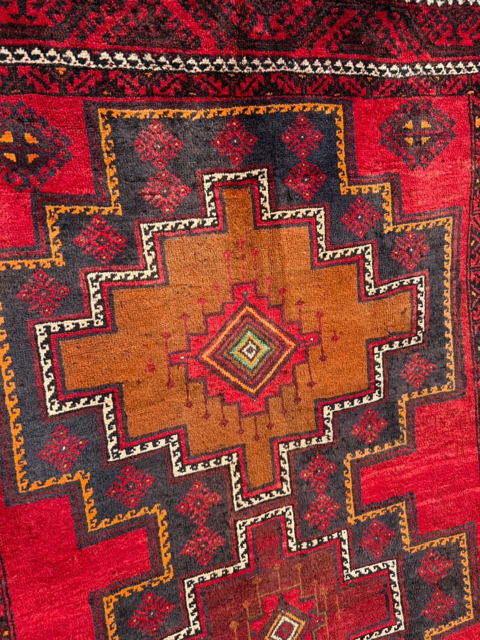 Dywan Hamadan 250x140 cm, czerwony, wełna, Iran - 303108
