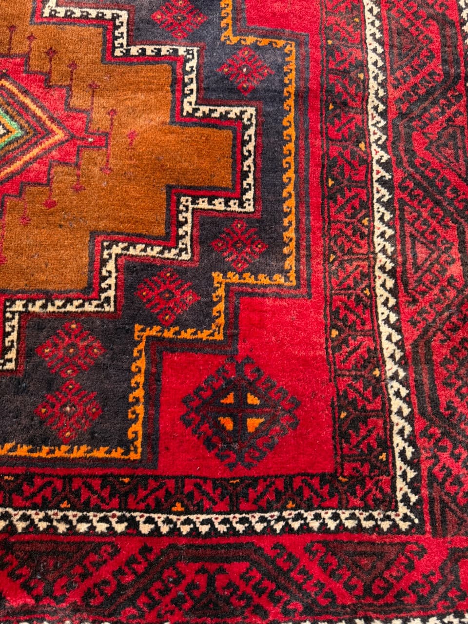 Dywan Hamadan 250x140 cm, czerwony, wełna, Iran - 303107