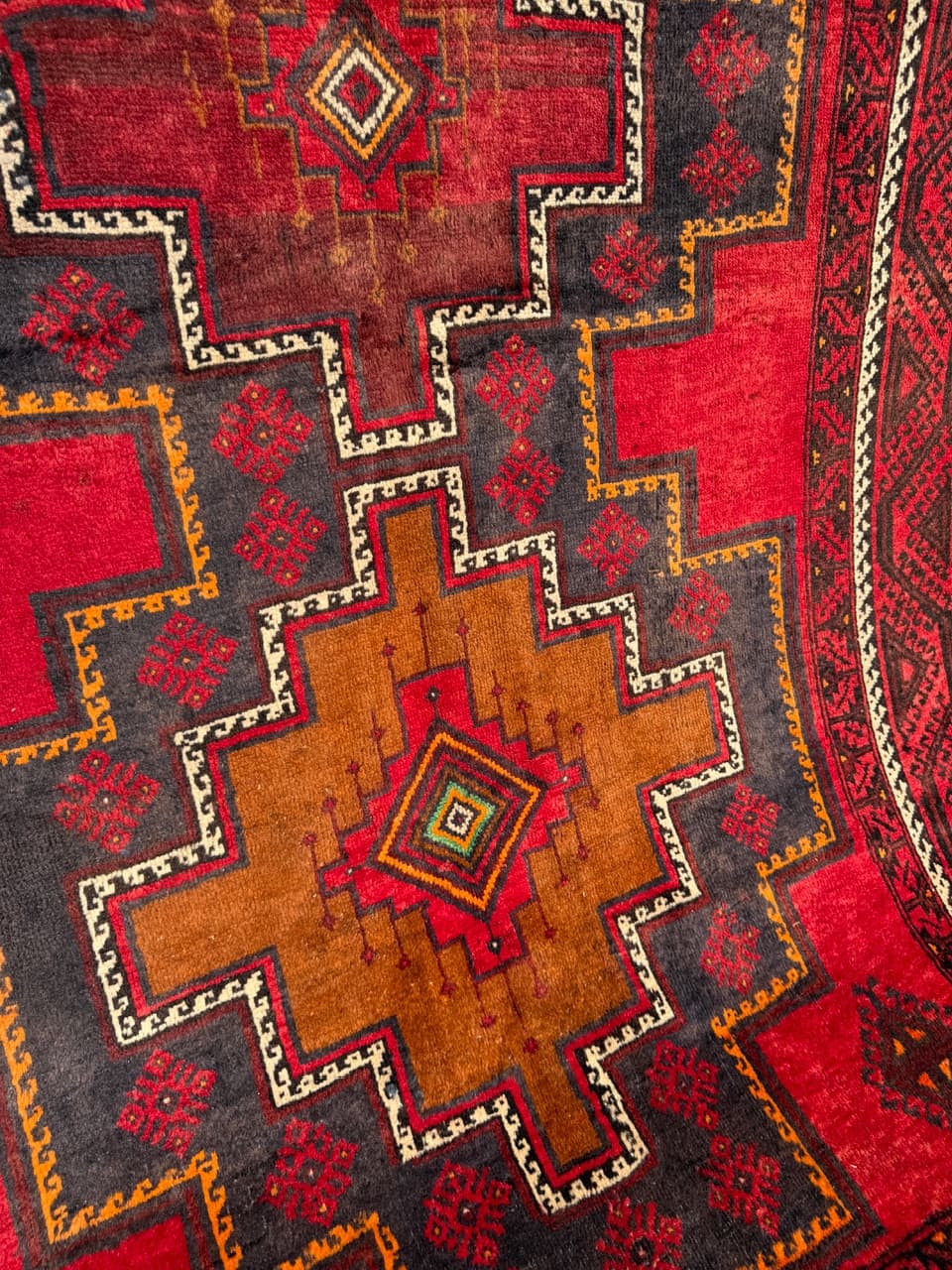 Dywan Hamadan 250x140 cm, czerwony, wełna, Iran - 303097