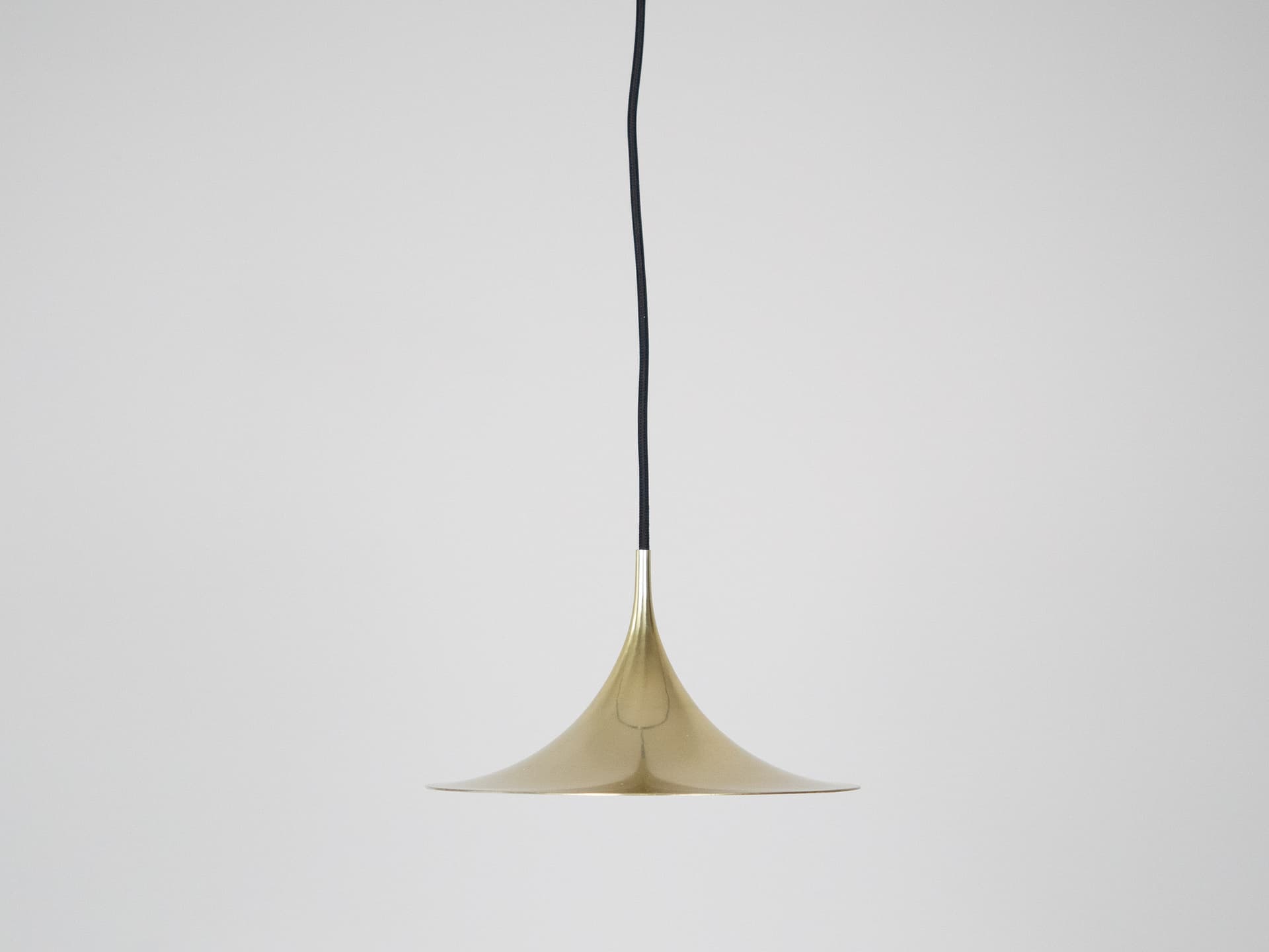 Pair of pendant lamps Semi, gold brass, Fog & Mørup, Denmark, 1960s. - 303227