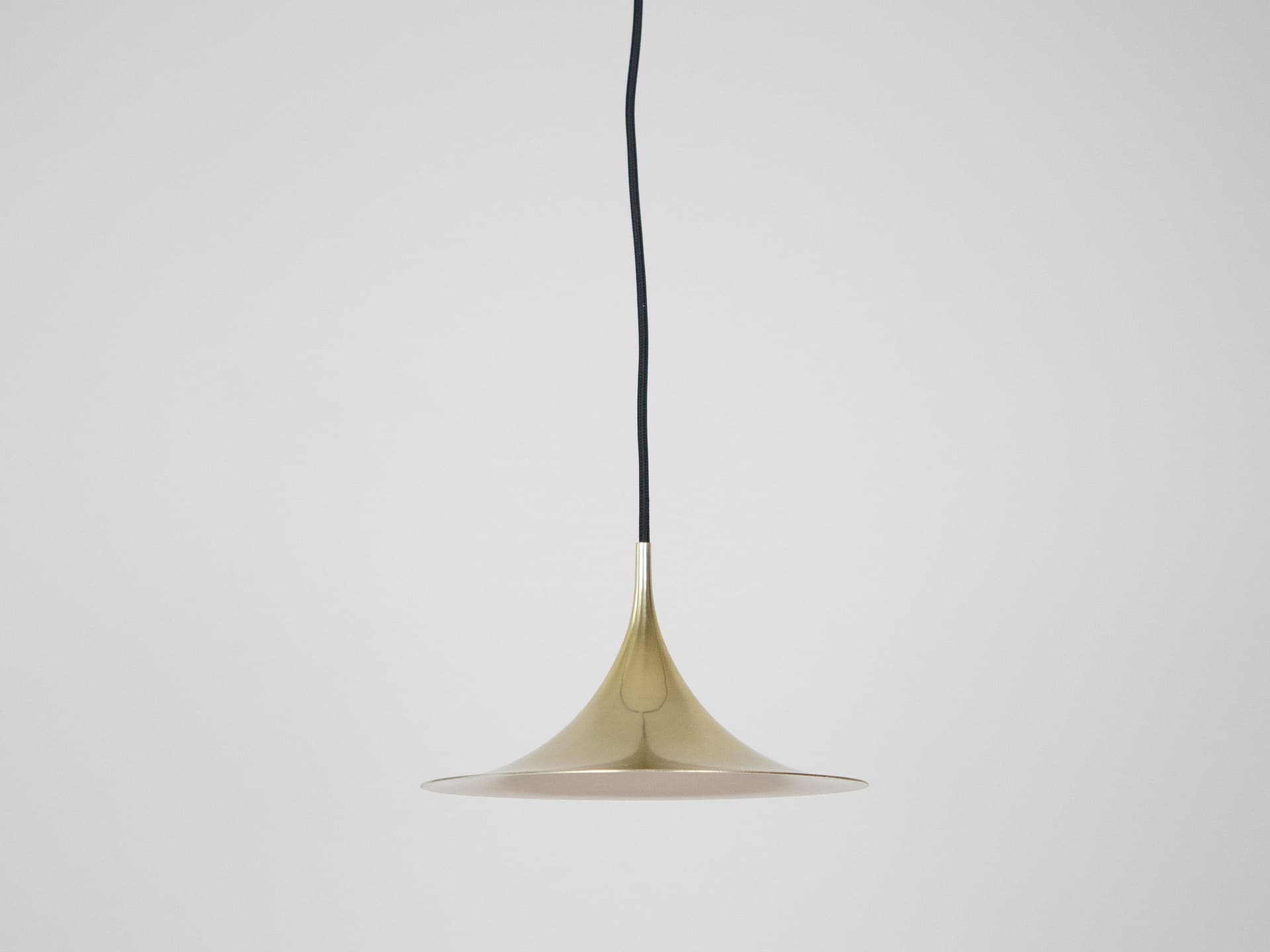 Pair of pendant lamps Semi, gold brass, Fog & Mørup, Denmark, 1960s. - 303228