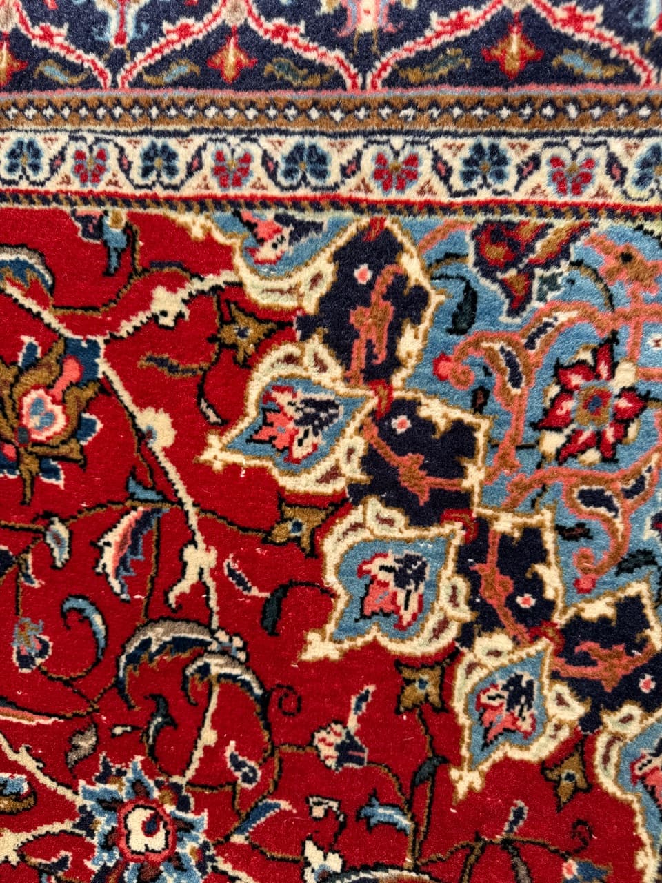 Dywan Kashan 230x135 cm, czerwony, wełna, Iran - 303303