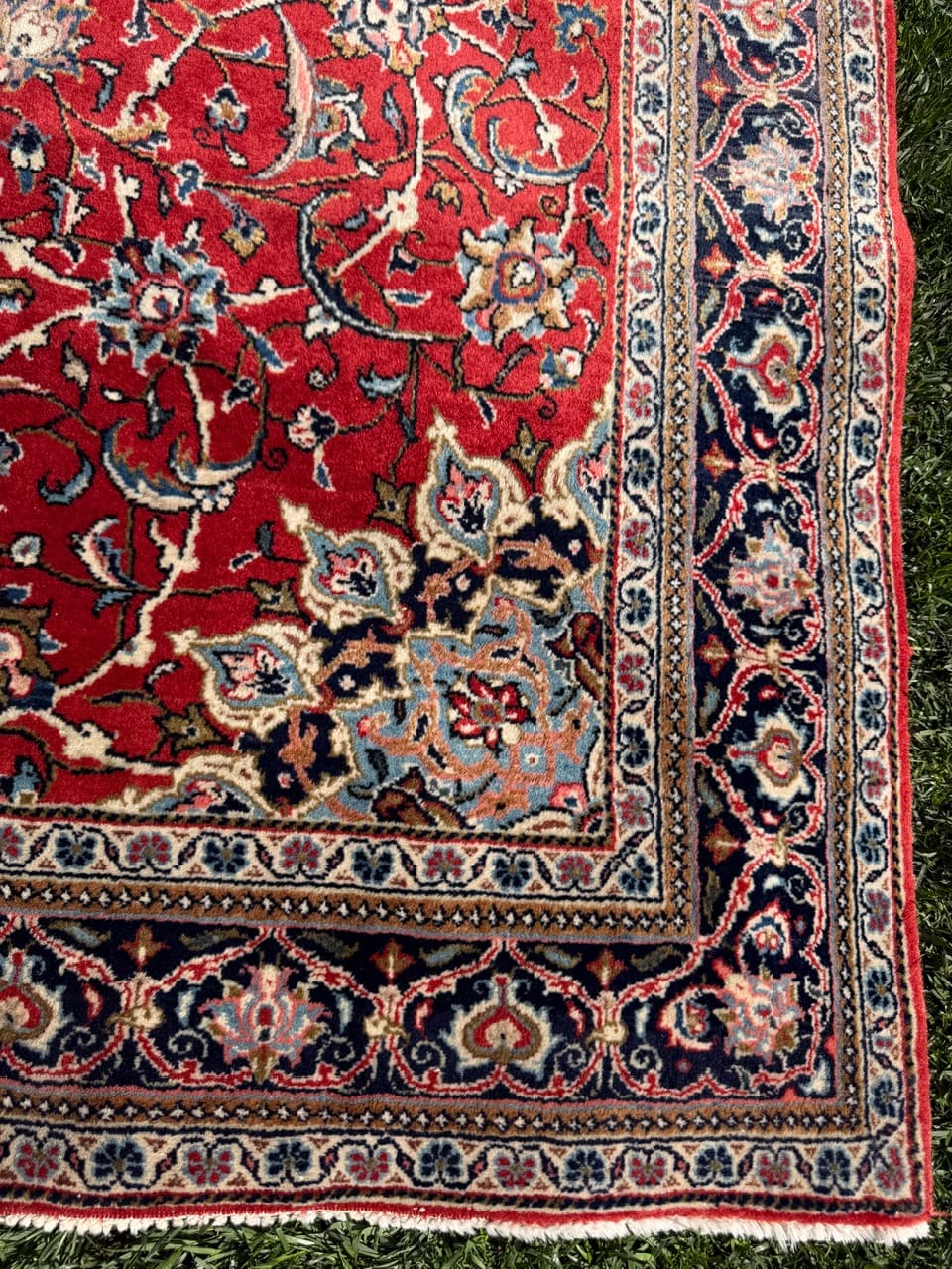Dywan Kashan 230x135 cm, czerwony, wełna, Iran - 303297