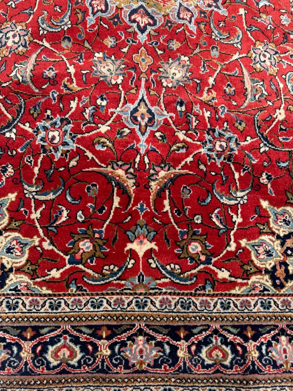 Dywan Kashan 230x135 cm, czerwony, wełna, Iran - 303298