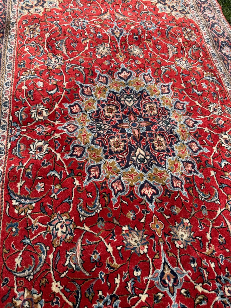 Dywan Kashan 230x135 cm, czerwony, wełna, Iran - 303305