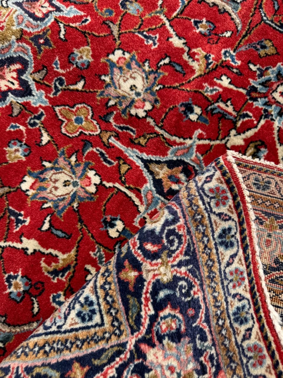 Dywan Kashan 230x135 cm, czerwony, wełna, Iran - 303300