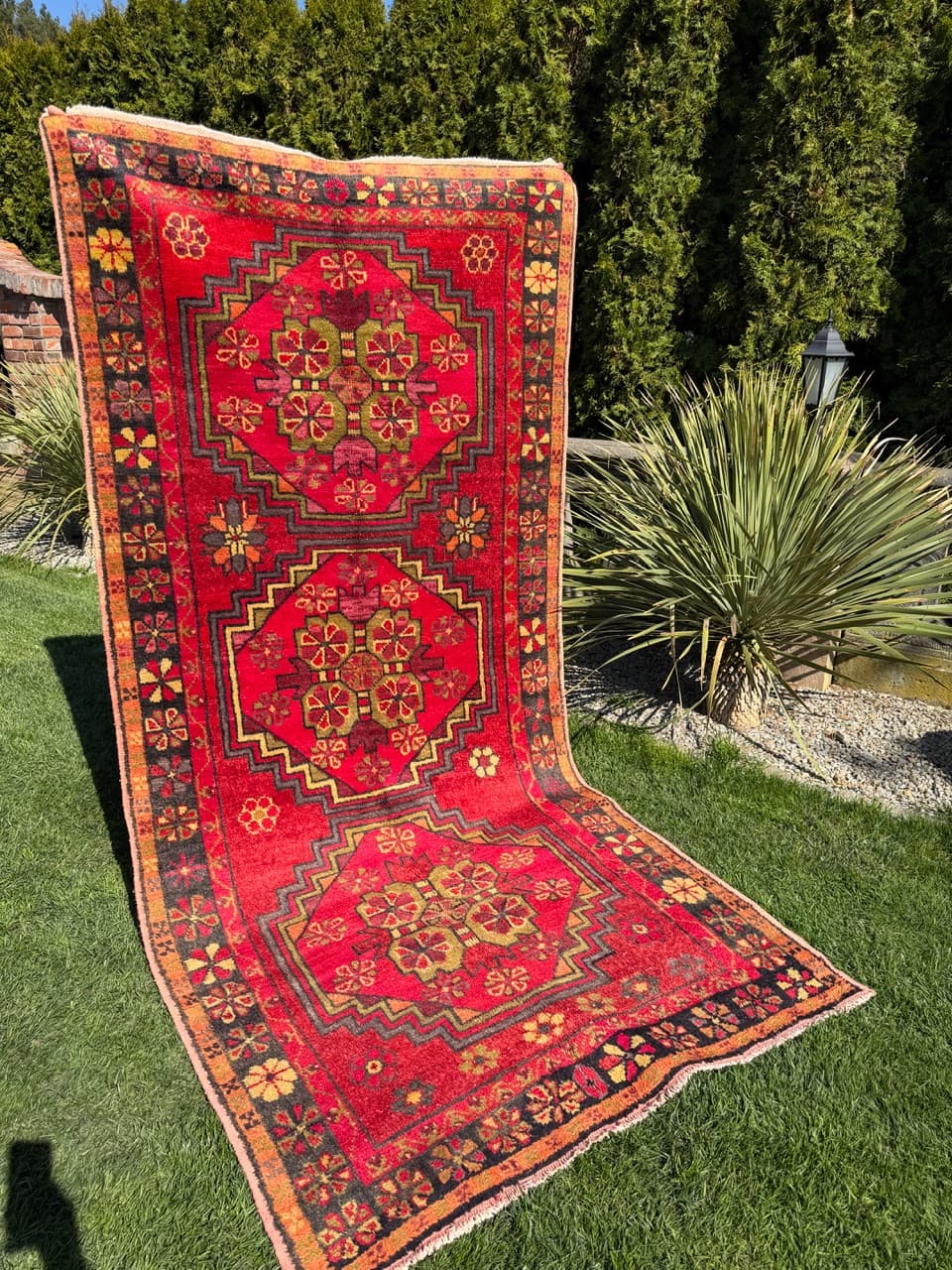 Runner Hamadan 290x140 cm, red, wool, Iran - 303312