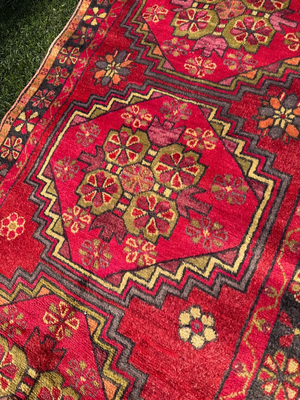 Runner Hamadan 290x140 cm, red, wool, Iran - 303325