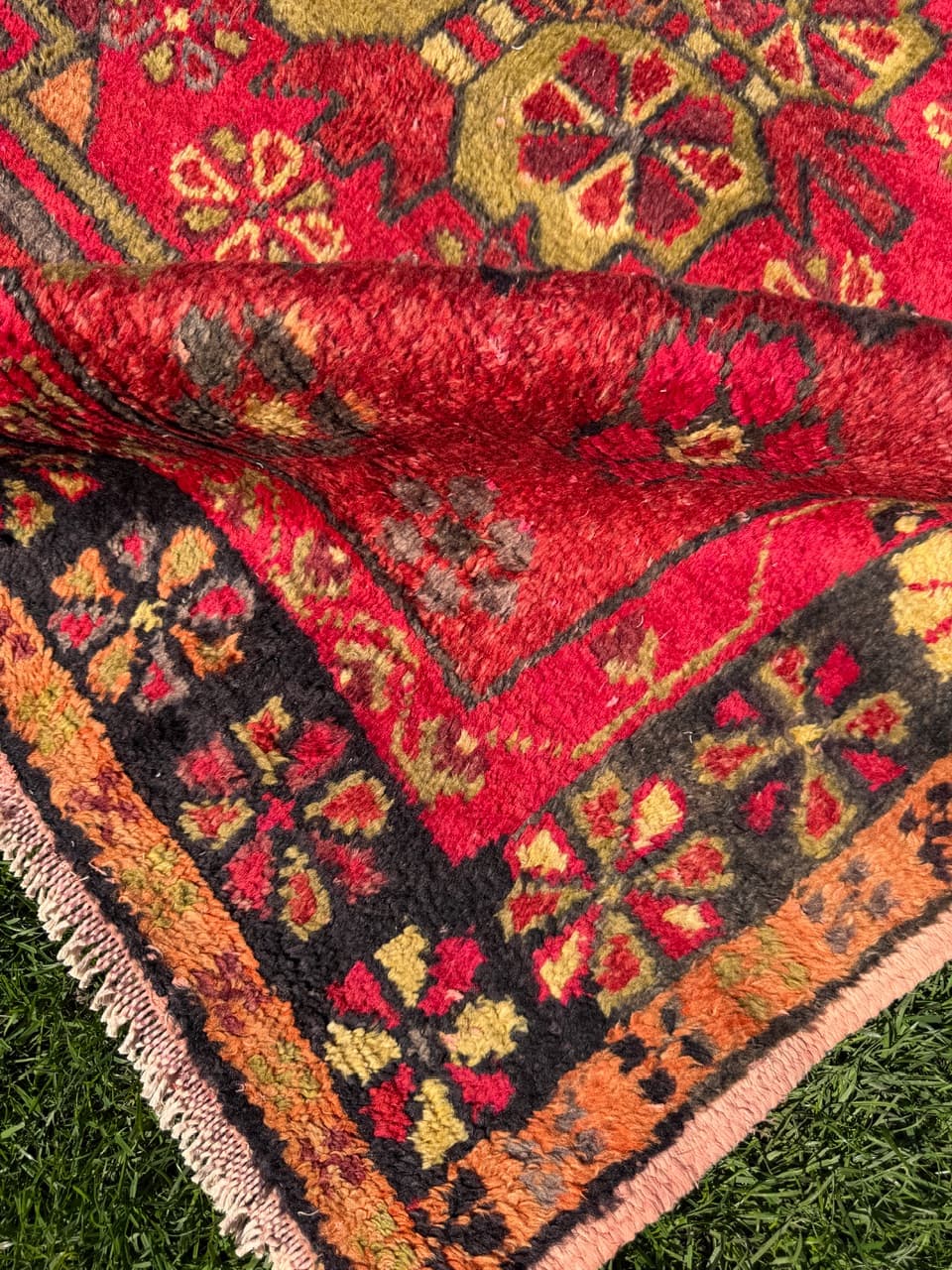 Runner Hamadan 290x140 cm, red, wool, Iran - 303324