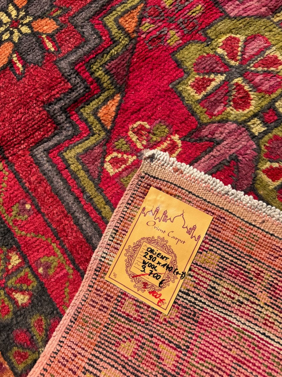 Runner Hamadan 290x140 cm, red, wool, Iran - 303320