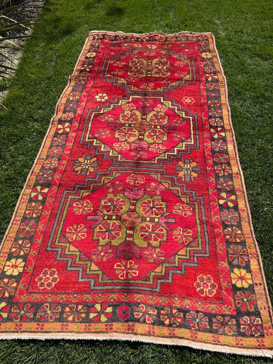 Runner Hamadan 290x140 cm, red, wool, Iran - 303319