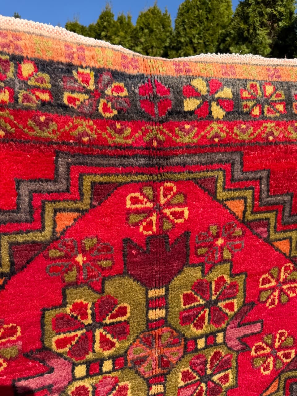 Runner Hamadan 290x140 cm, red, wool, Iran - 303317