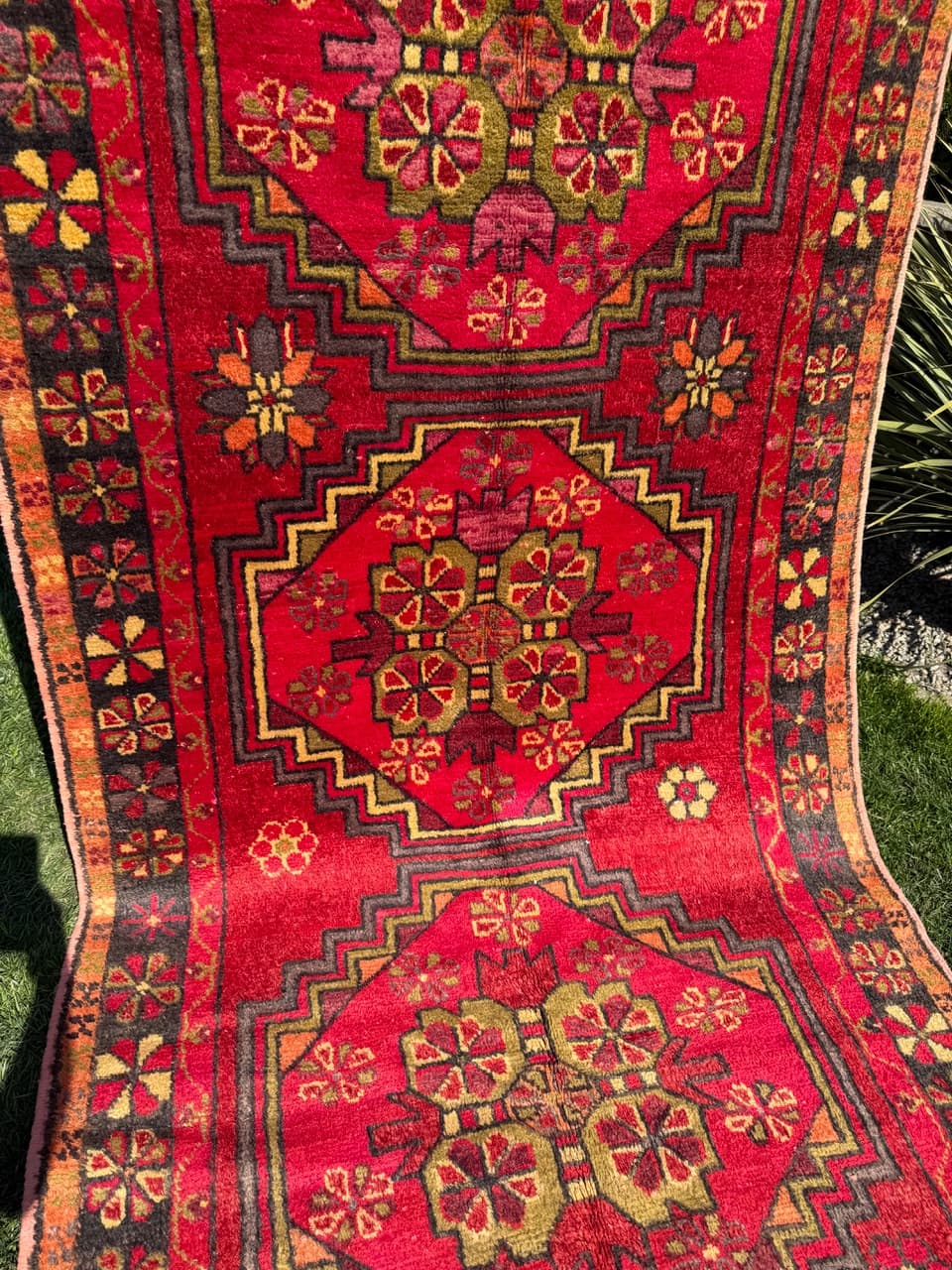 Runner Hamadan 290x140 cm, red, wool, Iran - 303314