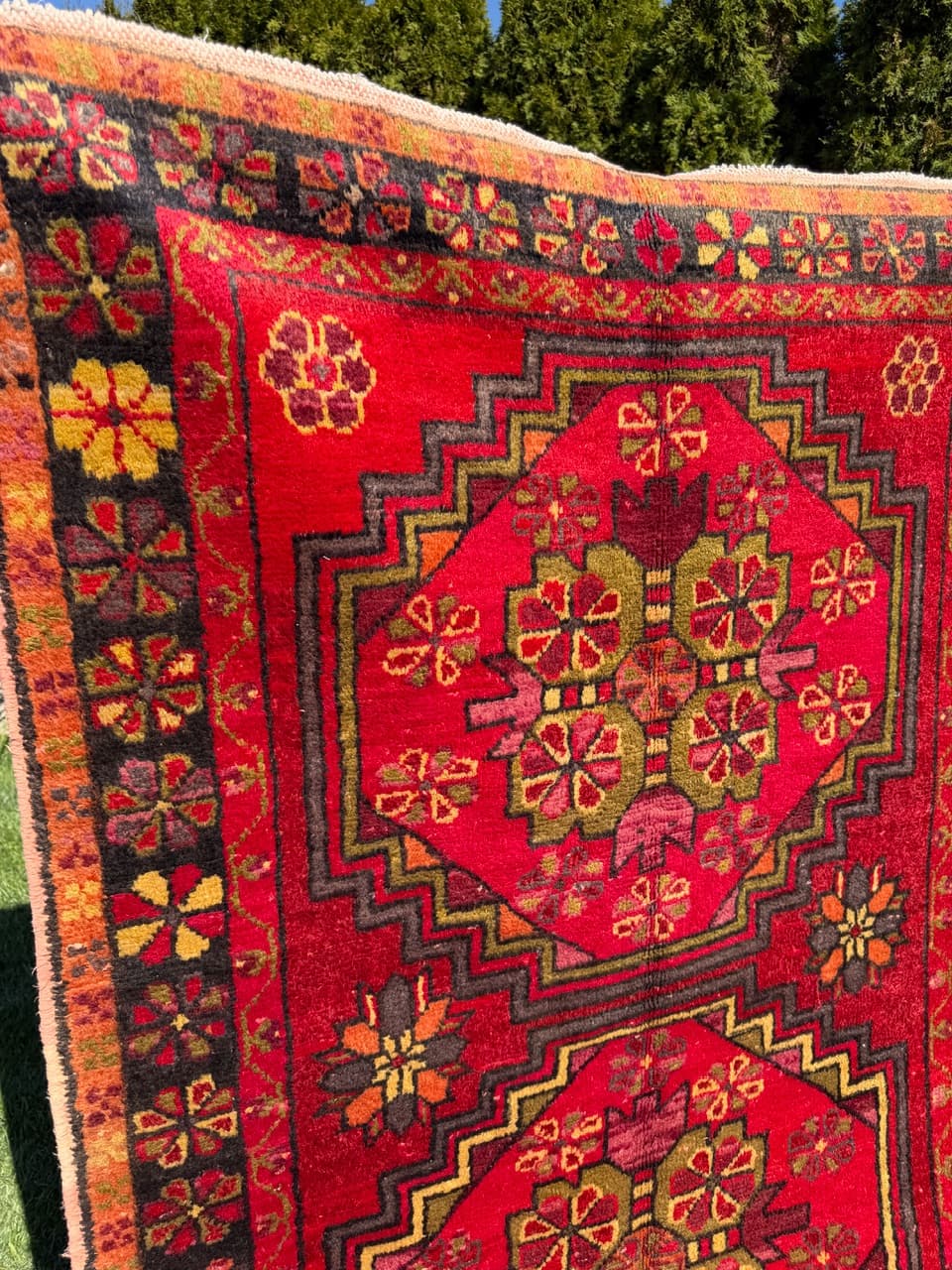 Runner Hamadan 290x140 cm, red, wool, Iran - 303315