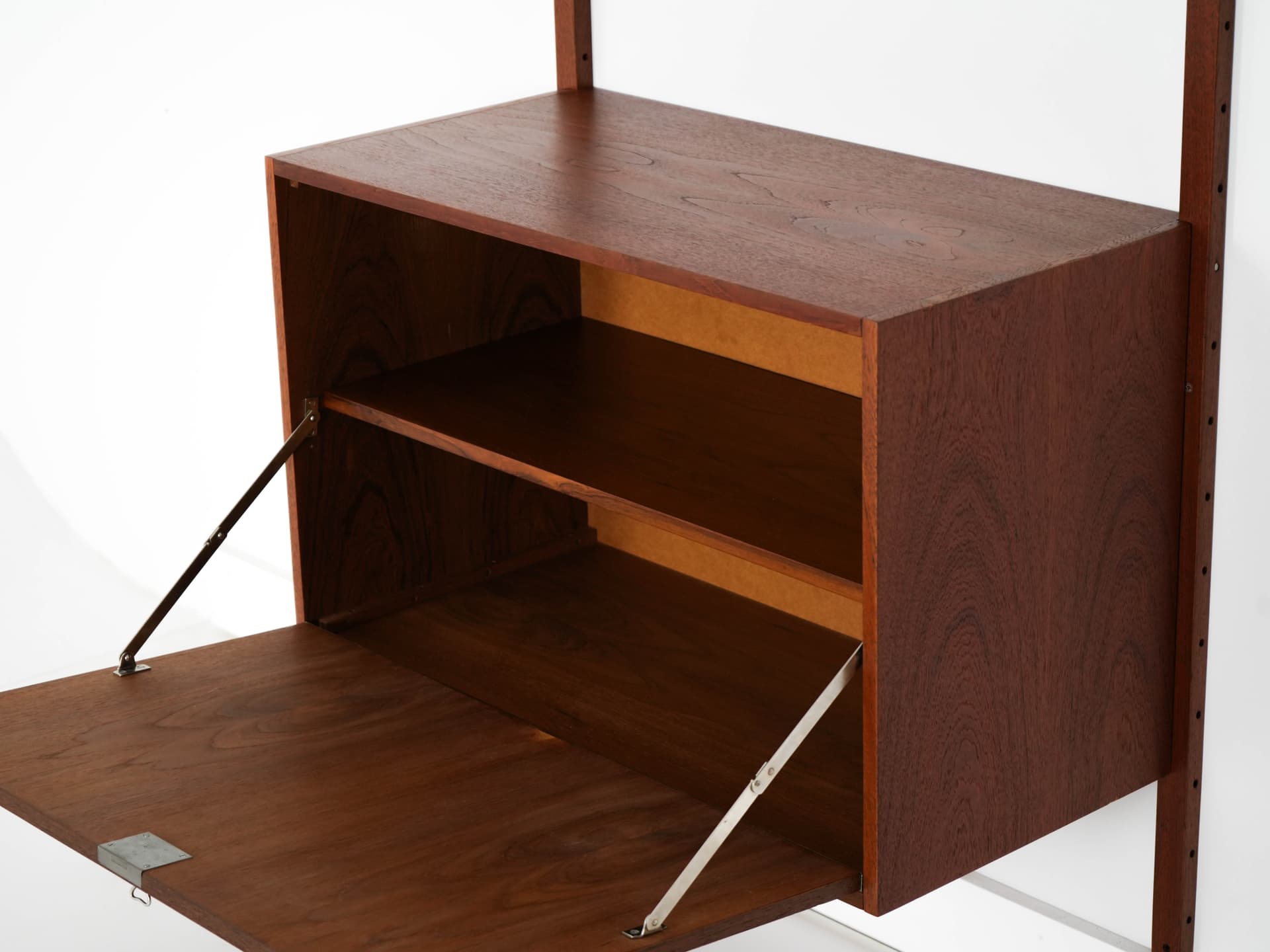 Shelving unit, brown teak, Denmark, 1960s. - 303367