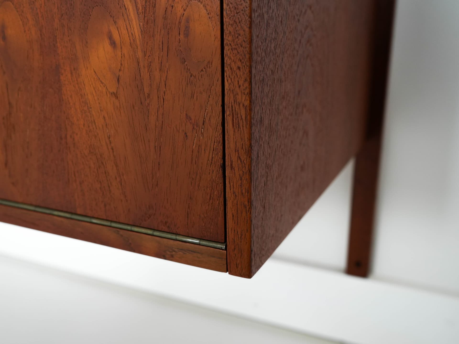 Shelving unit, brown teak, Denmark, 1960s. - 303365