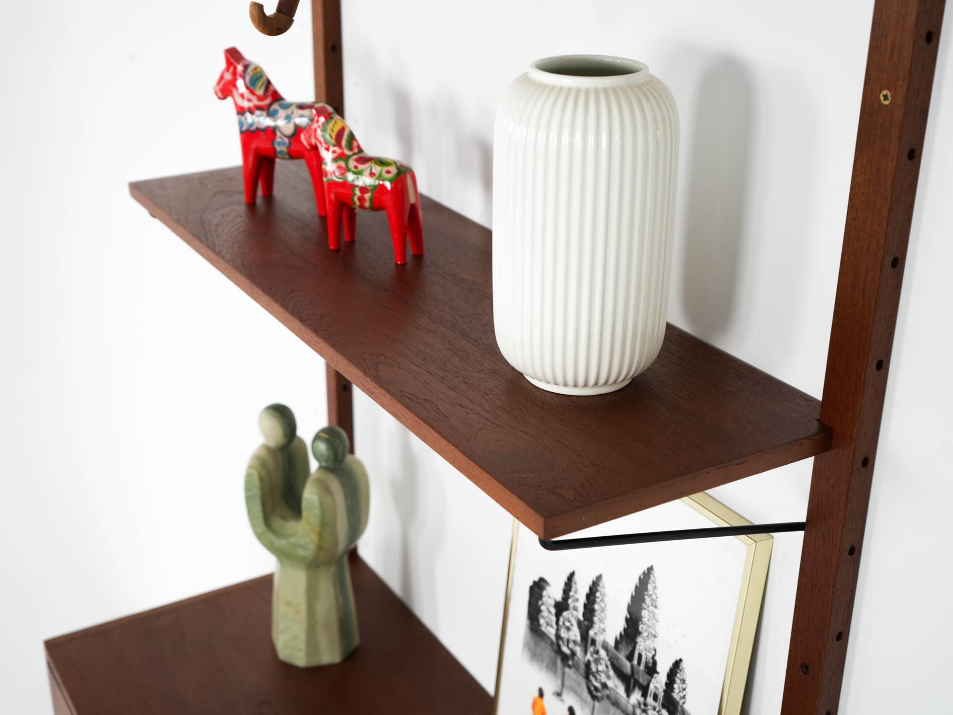 Shelving unit, brown teak, Denmark, 1960s. - 303363