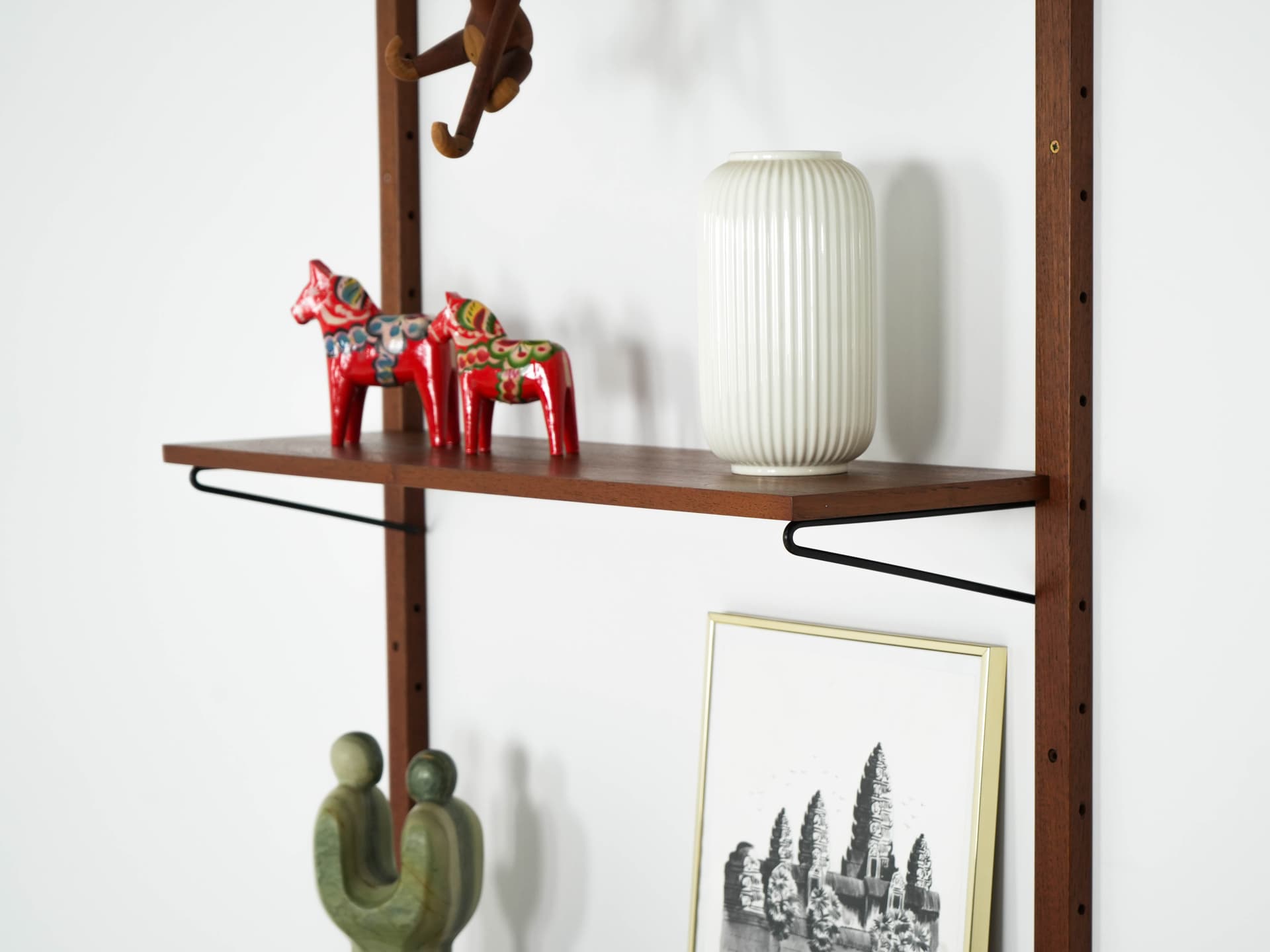 Shelving unit, brown teak, Denmark, 1960s. - 303360