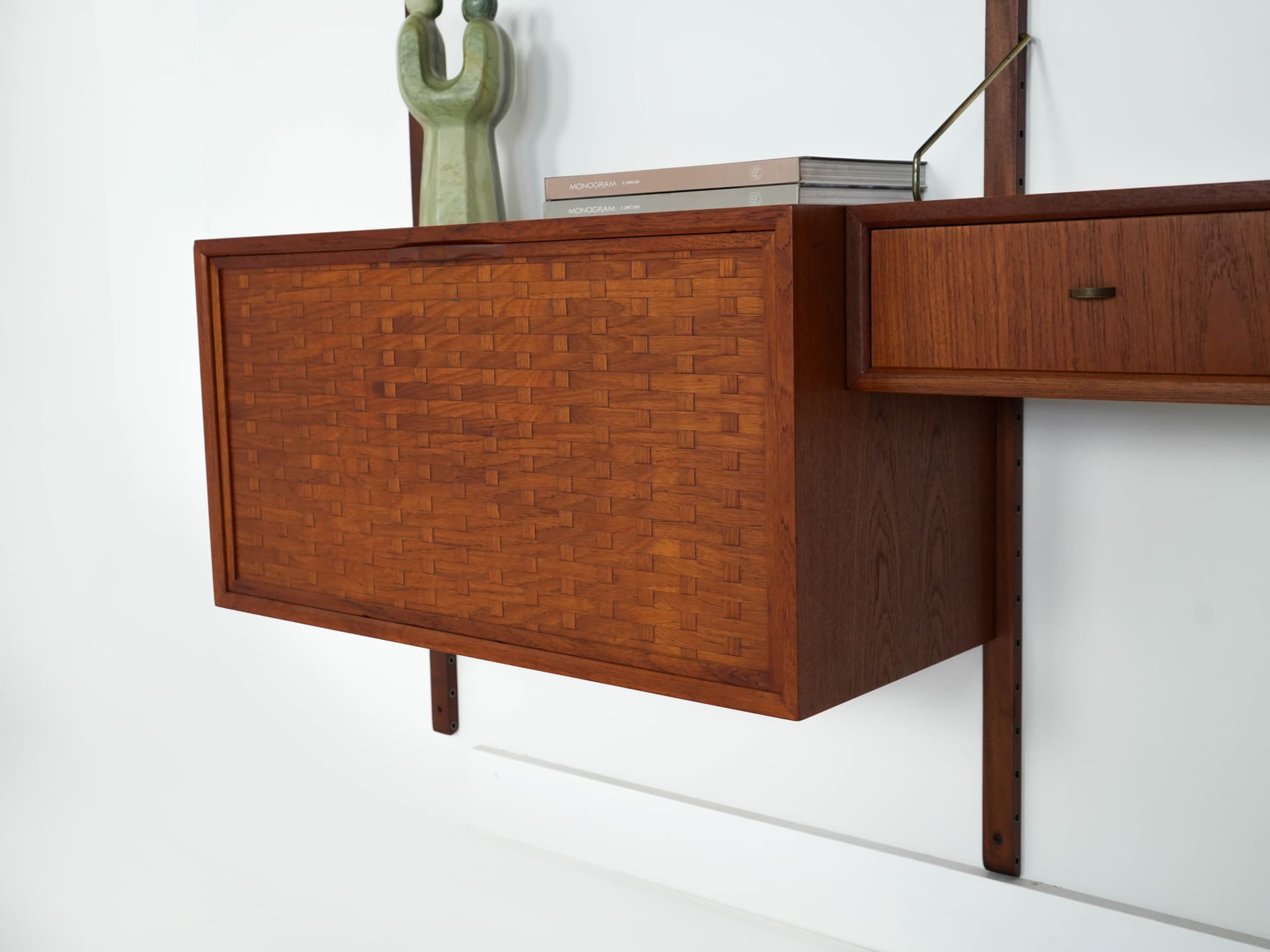 Wall unit, by P. Cadovius, brown teak, Denmark, 1960s. - 303378