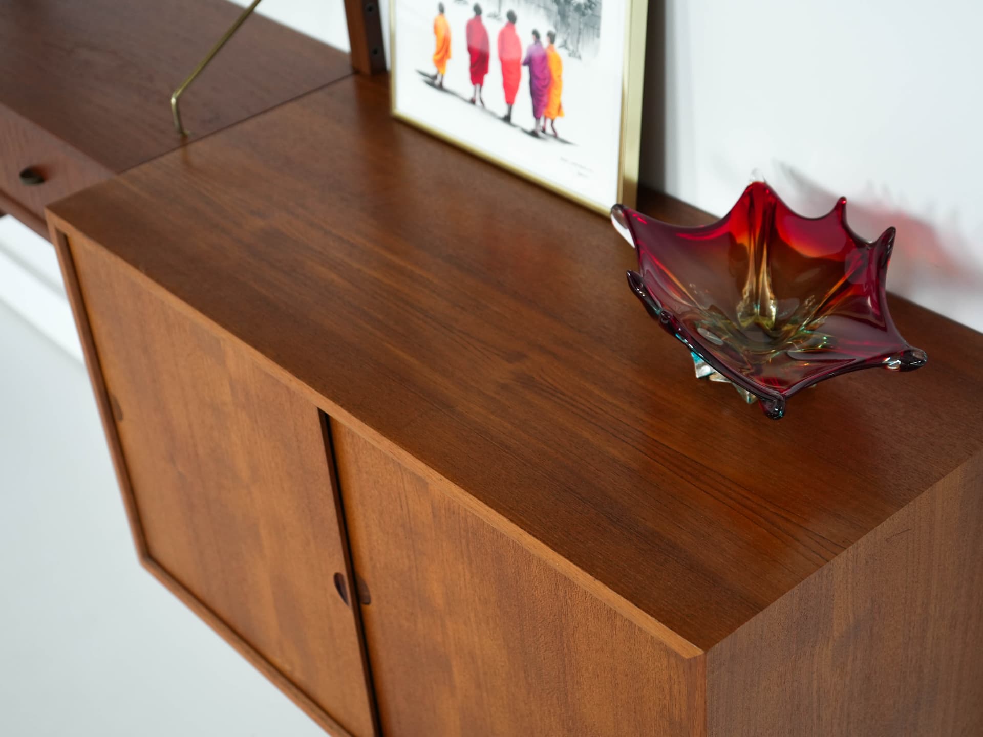 Wall unit, by P. Cadovius, brown teak, Denmark, 1960s. - 303375