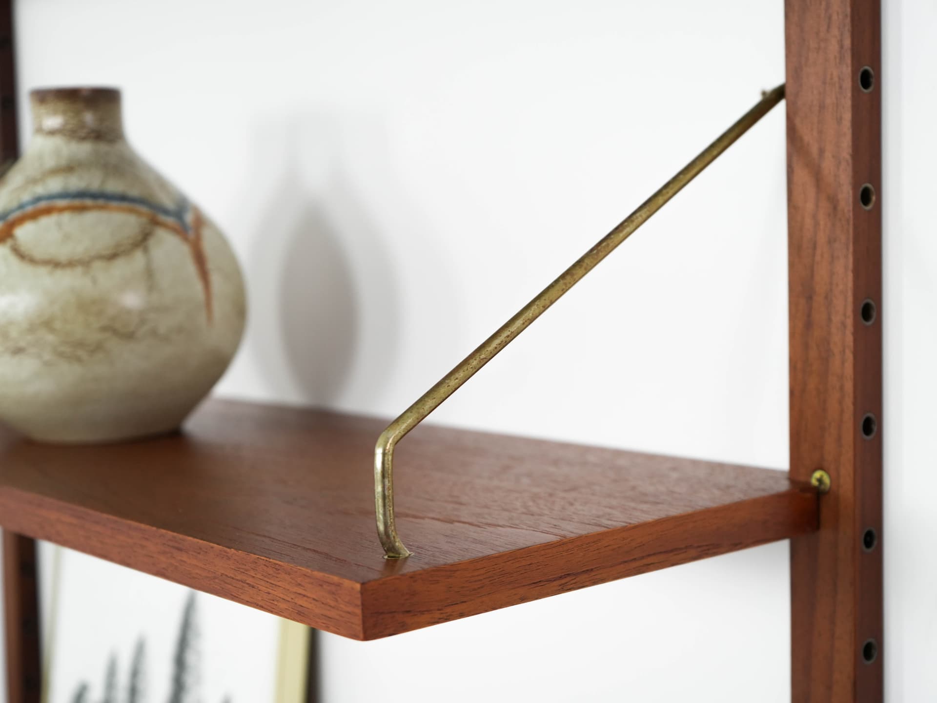 Wall unit, by P. Cadovius, brown teak, Denmark, 1960s. - 303374