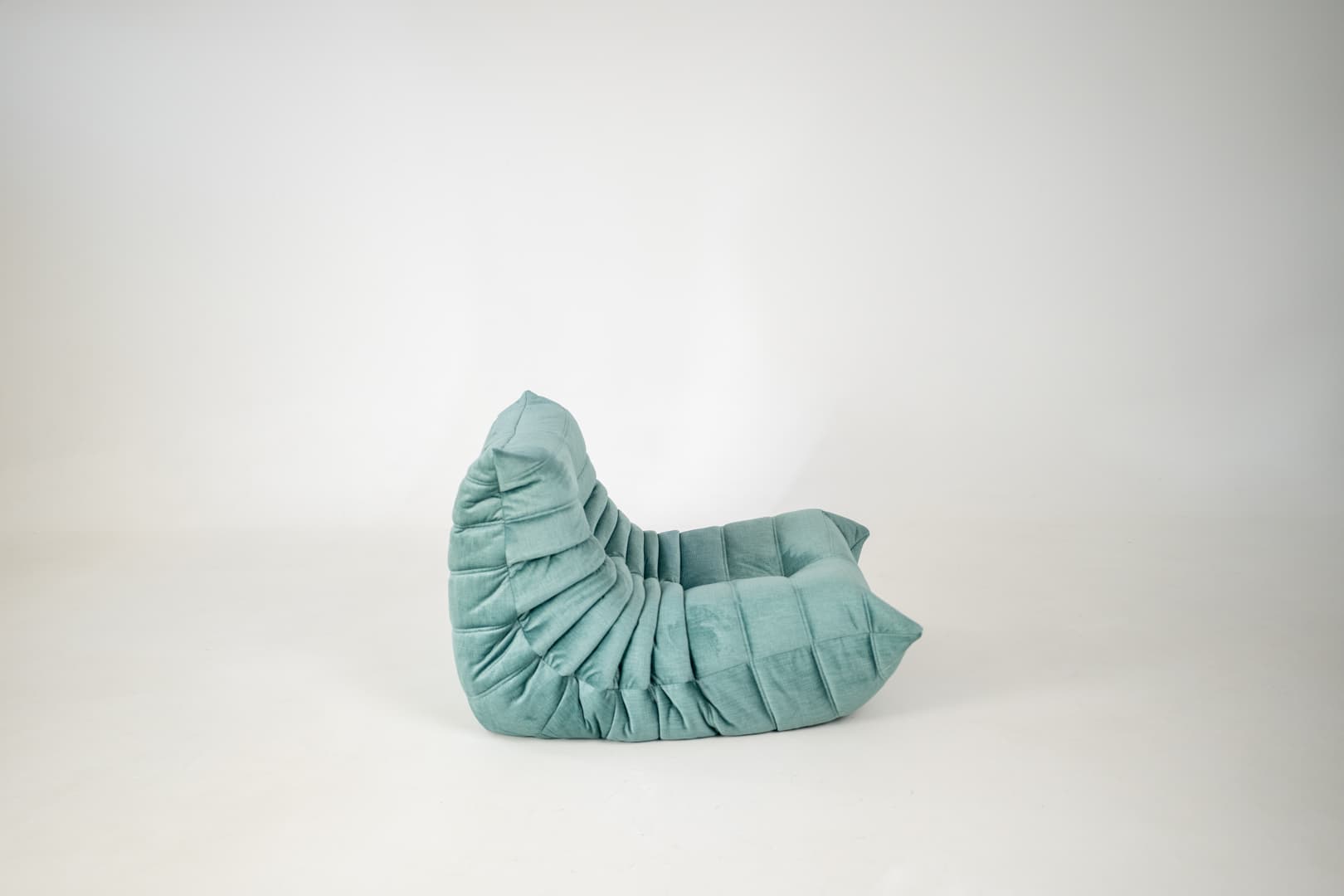 Fotel wypoczynkowy Togo, rib velvet aqua - 303517