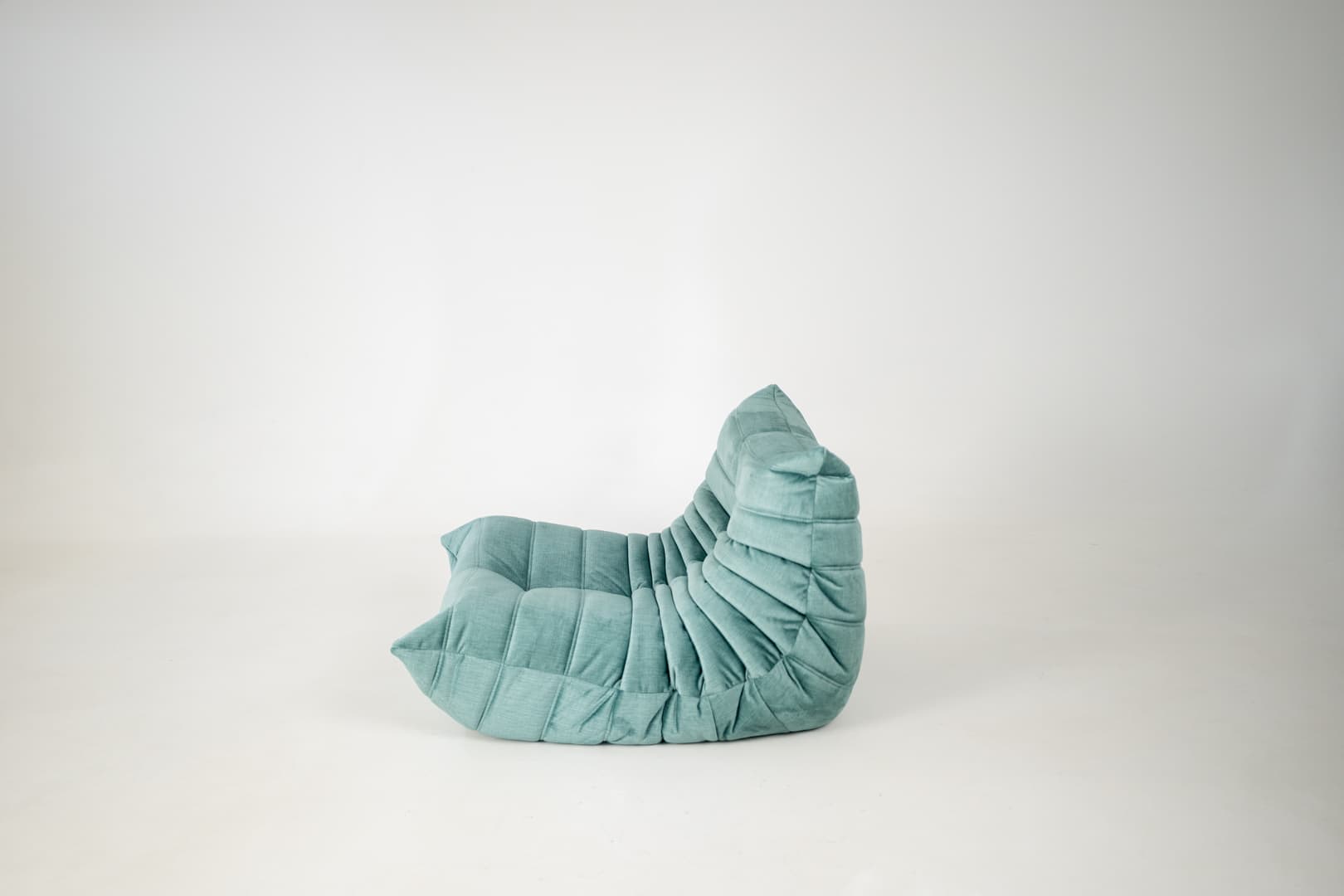Fotel wypoczynkowy Togo, rib velvet aqua - 303519