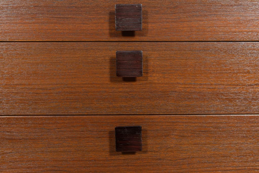 Komoda, teak brązowy, palisander czerwony, proj. I. Kofod-Larsen, G-Plan, Wielka Brytania, lata 60. - 303509