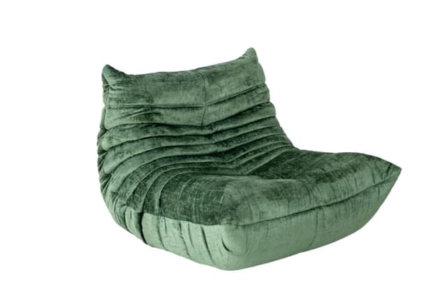 Fotel wypoczynkowy Togo, washed velvet forest green - WYMIARY