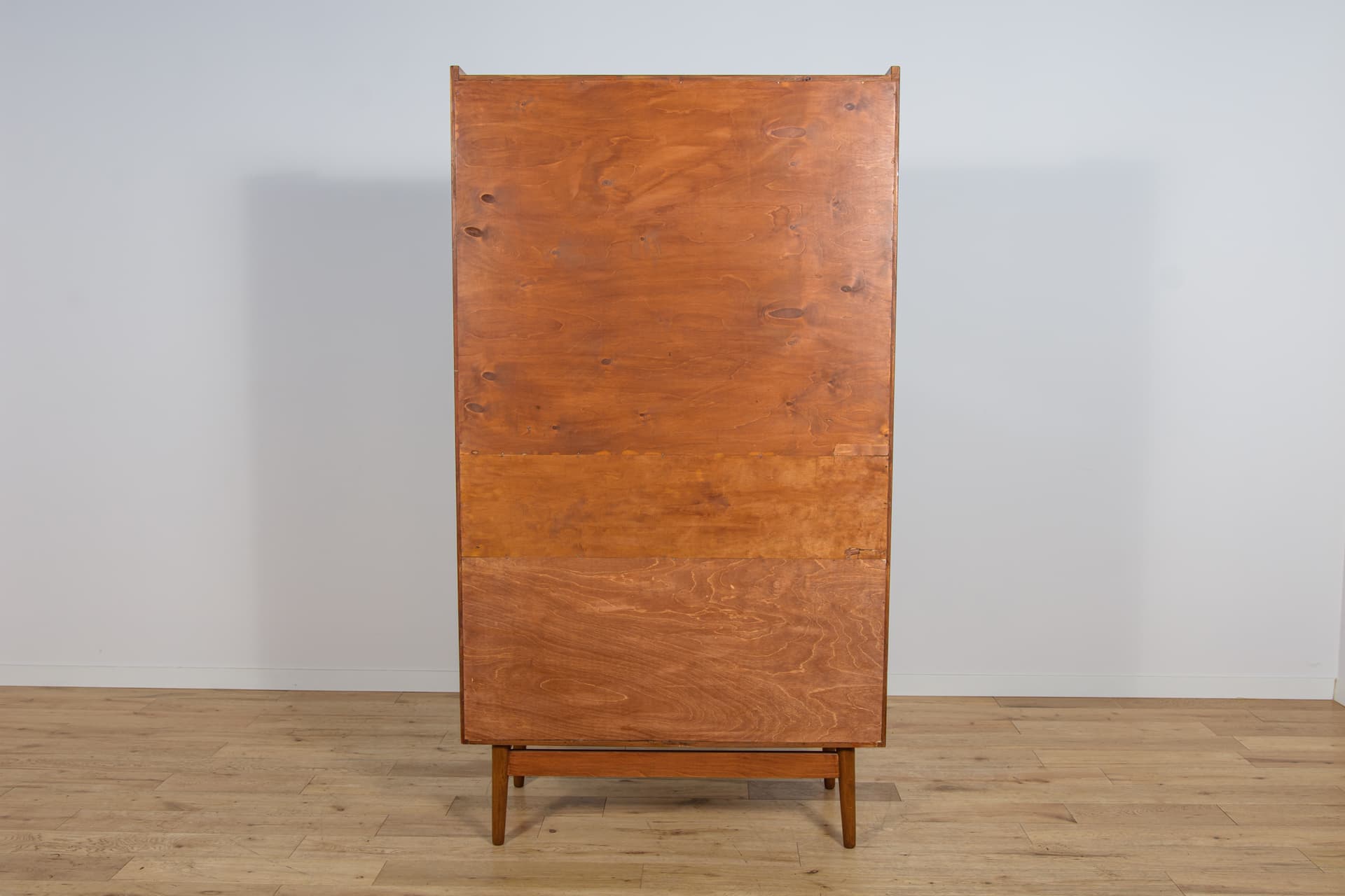 Shelving unit, brown teak, by J. Sorth, Denmark, 1960s. - 303726