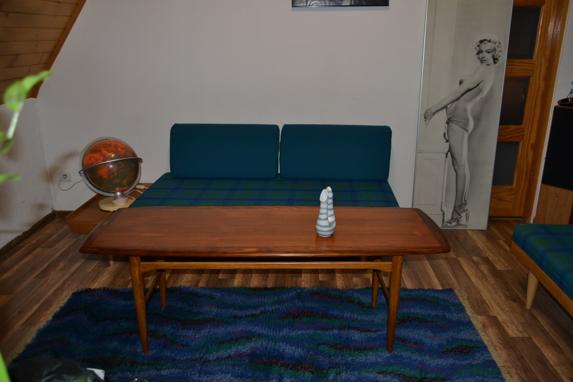 Stolik kawowy, brązowy, drewno, HMB Möbler, Szwecja, lata 60. - 79188