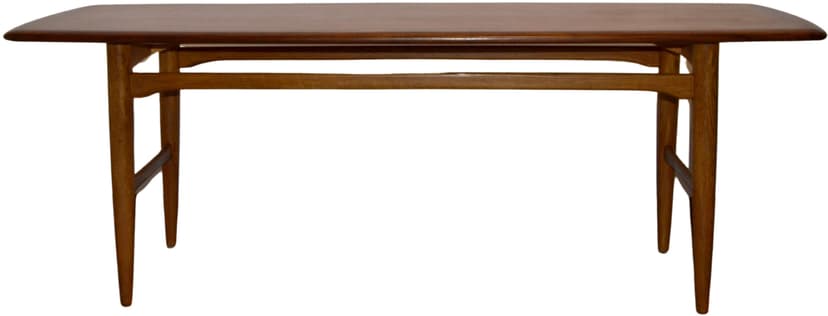 Coffee table, brown wood, HMB Möbler, Sweden, 1960s.